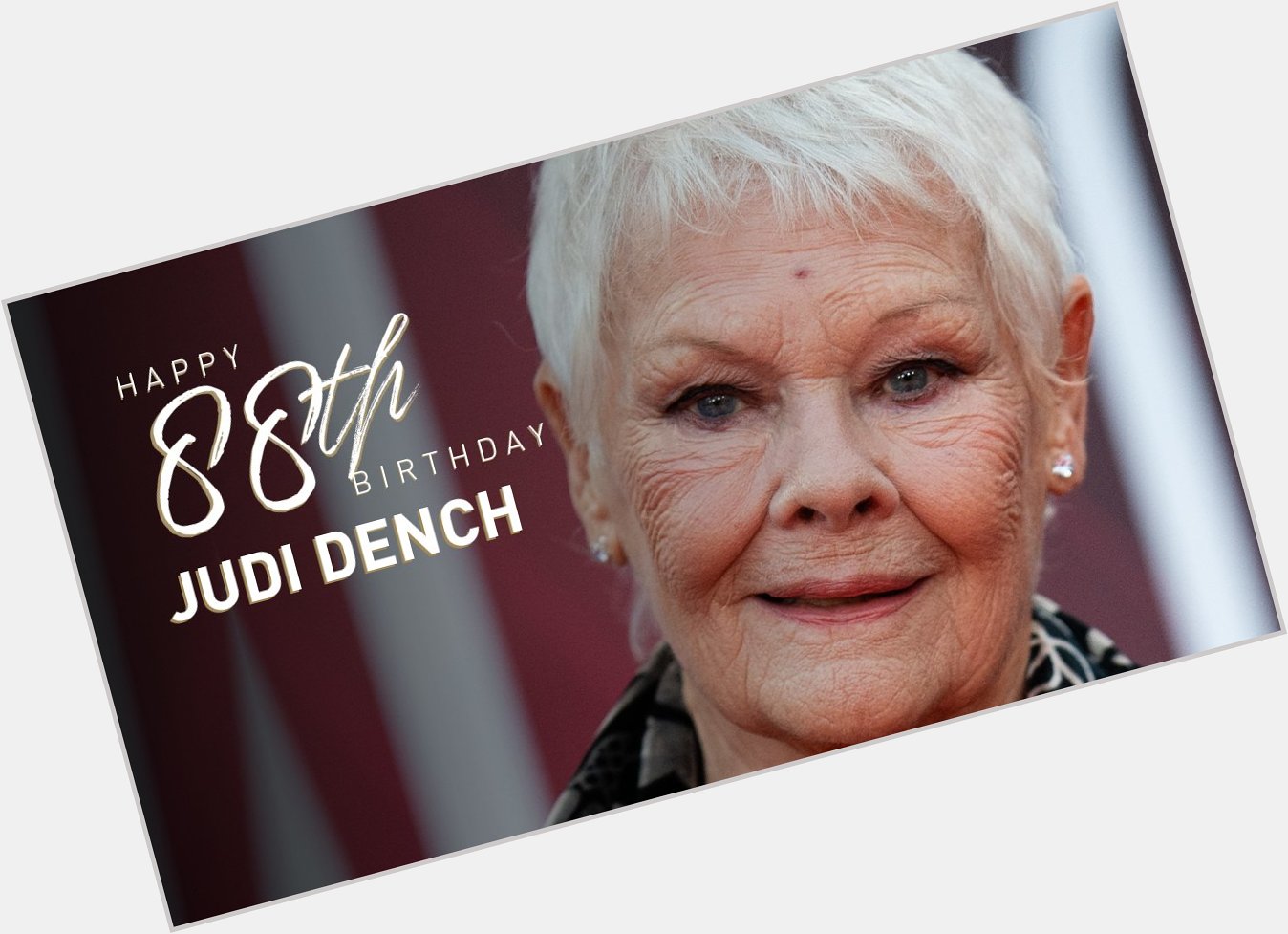 Happy birthday Judi Dench!

Read her bio here:  