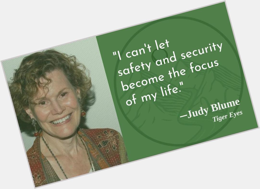 Bad politics, that.

Happy birthday, Judy Blume!   