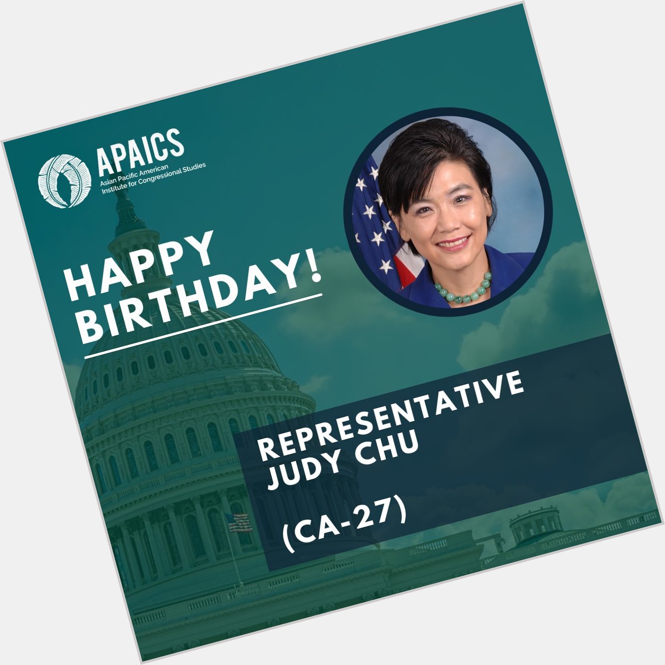 Wishing a happy birthday to member Judy Chu 