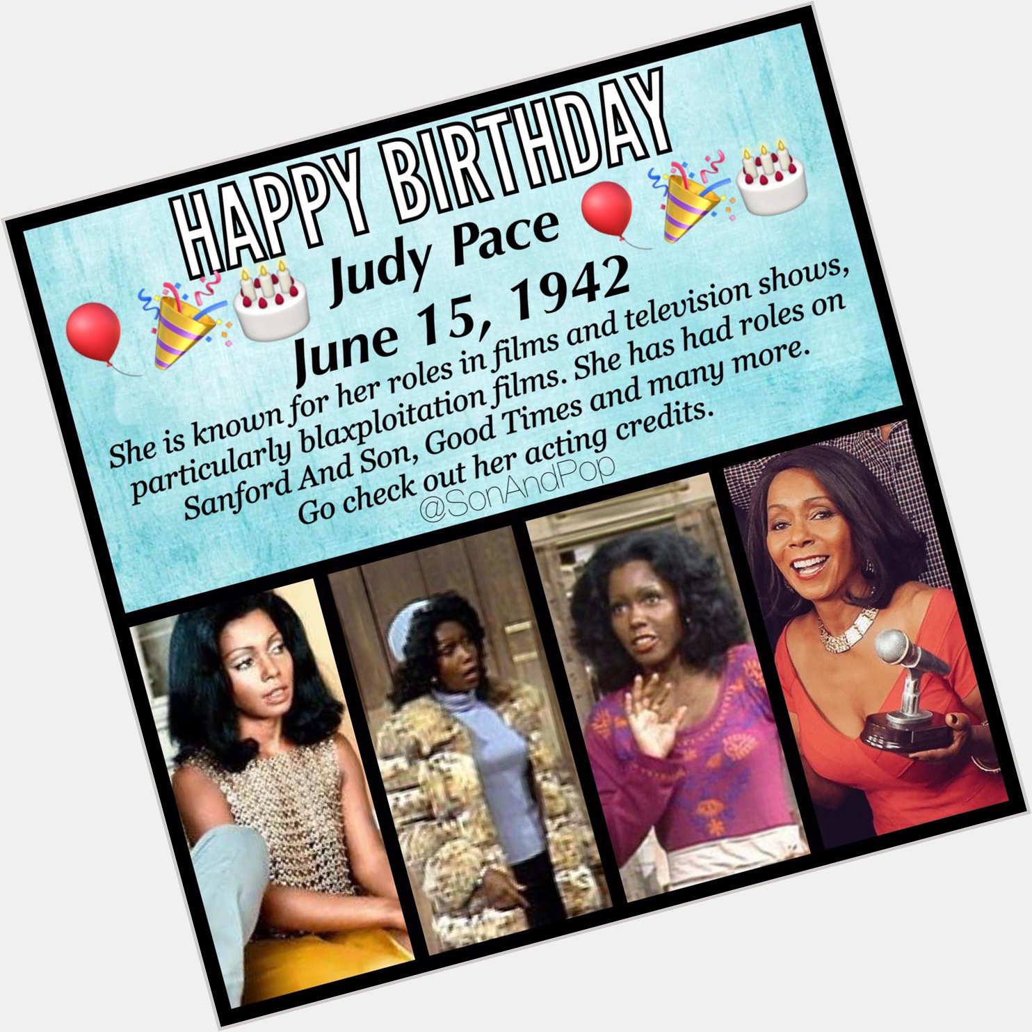 Happy Birthday to actress Judy Pace 