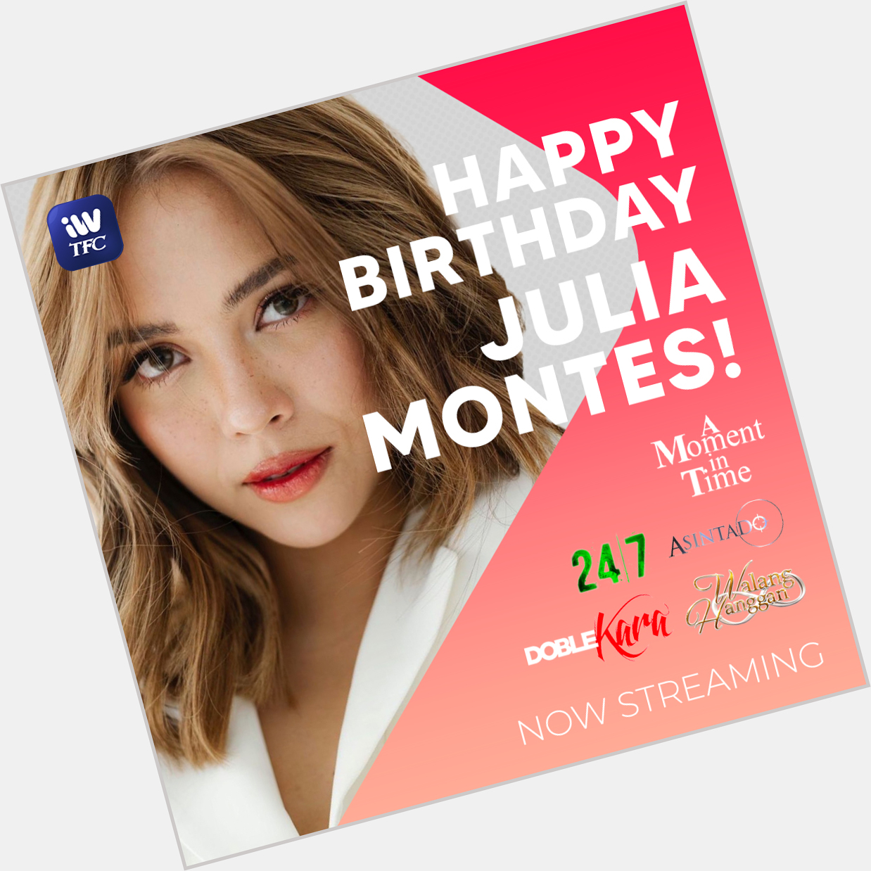 Happy birthday, Julia Montes!   Celebrate this special day by watching her shows and movies on iWantTFC! 