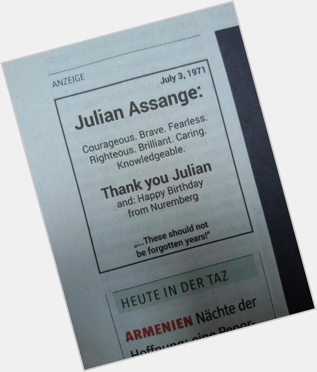 Ad in today\s Happy birthday, Julian   