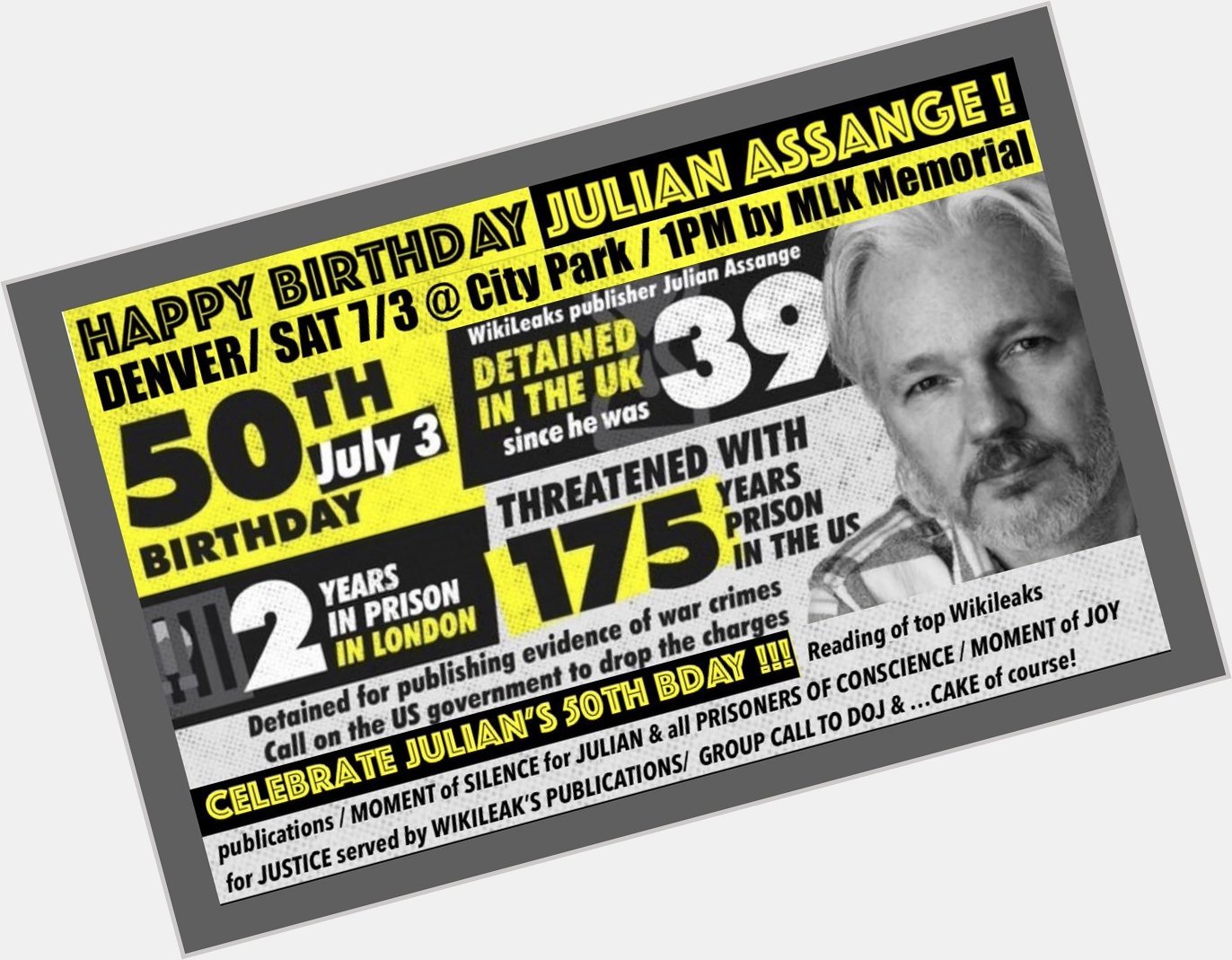 Happy Birthday Julian Assange, WikiLeak publisher 