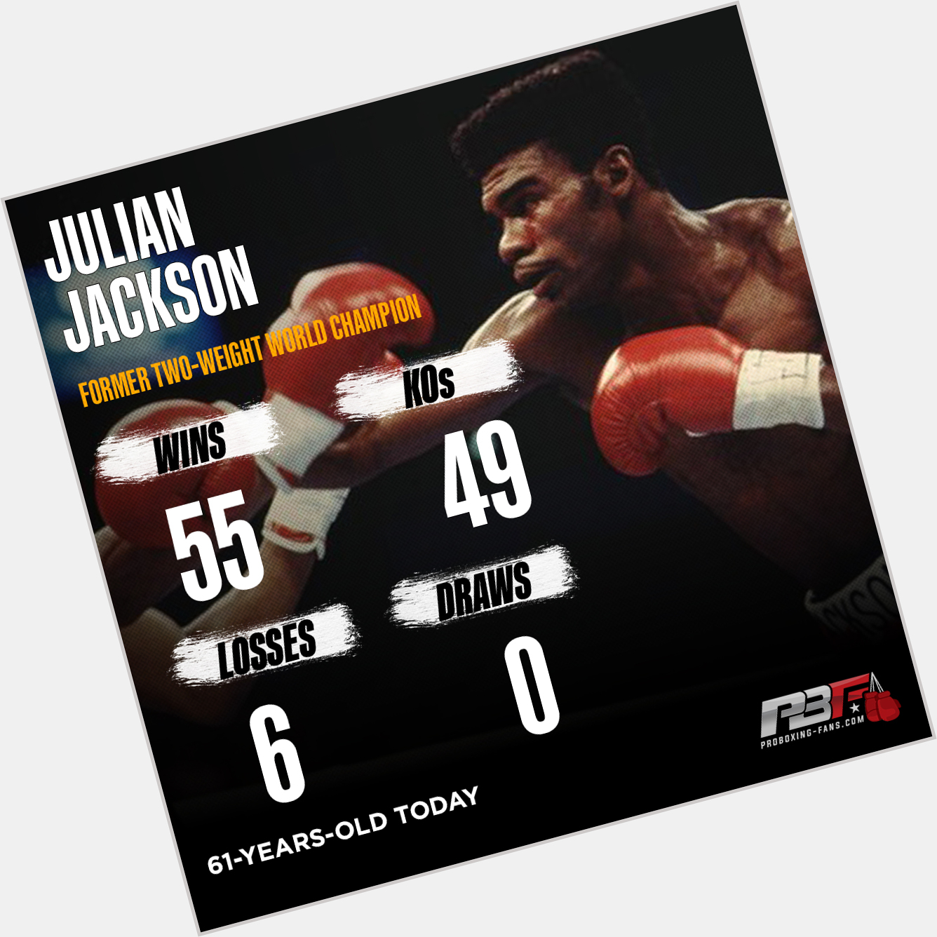  Happy Birthday Julian Jackson  One of the most fearsome knockout artists of all-time!  