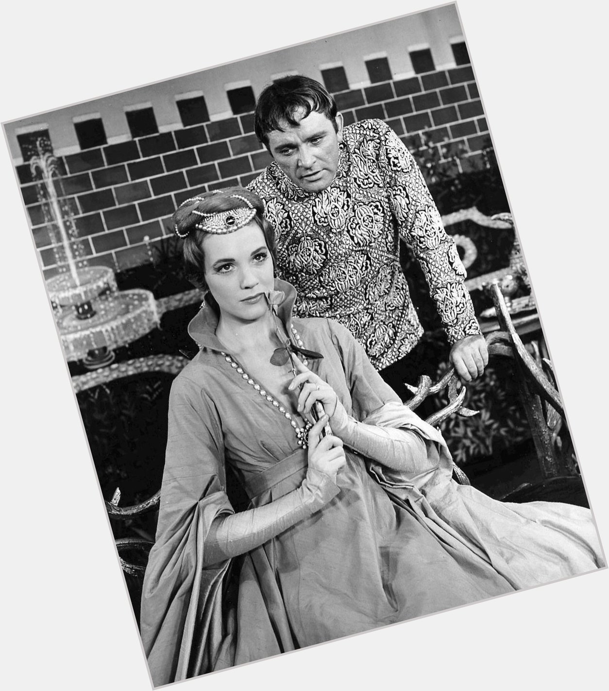 Julie Andrews and Richard Burton in the Broadway production of CAMELOT   1960.  Happy birthday Miss Andrews. 