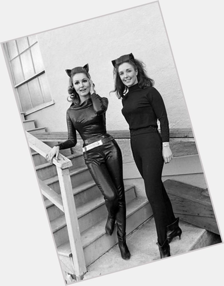 Happy birthday Julie Newmar, seen here as Catwoman with her stunt double on the Culver Studios lot. 