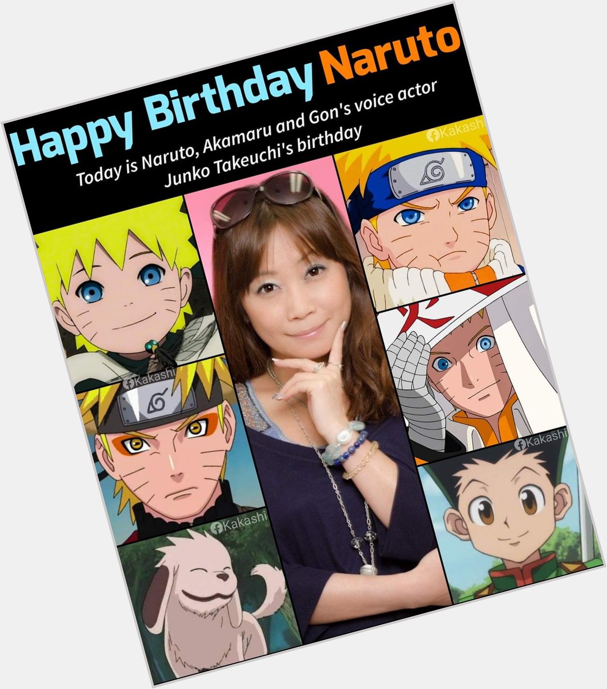  Happy Birthday to the voice of Naruto  Actress Junko Takeuchi      