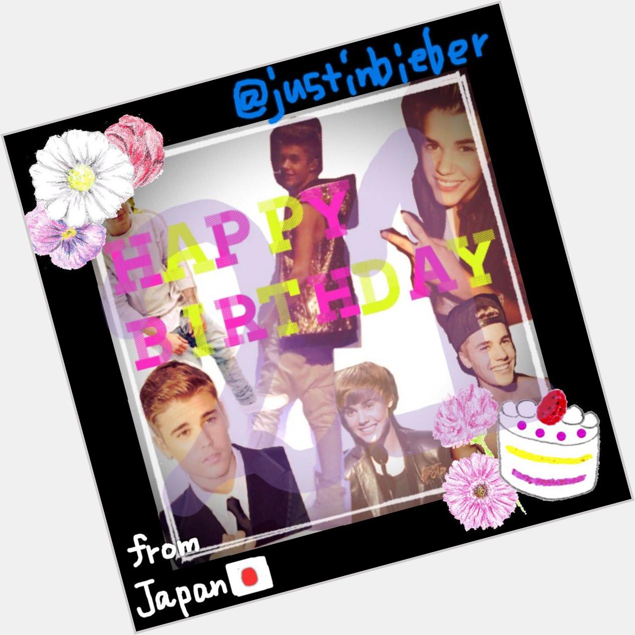 Happy 21nd birthday!!!!   Justin Bieber   I hope for your happiness.
I love you forever. xxx  