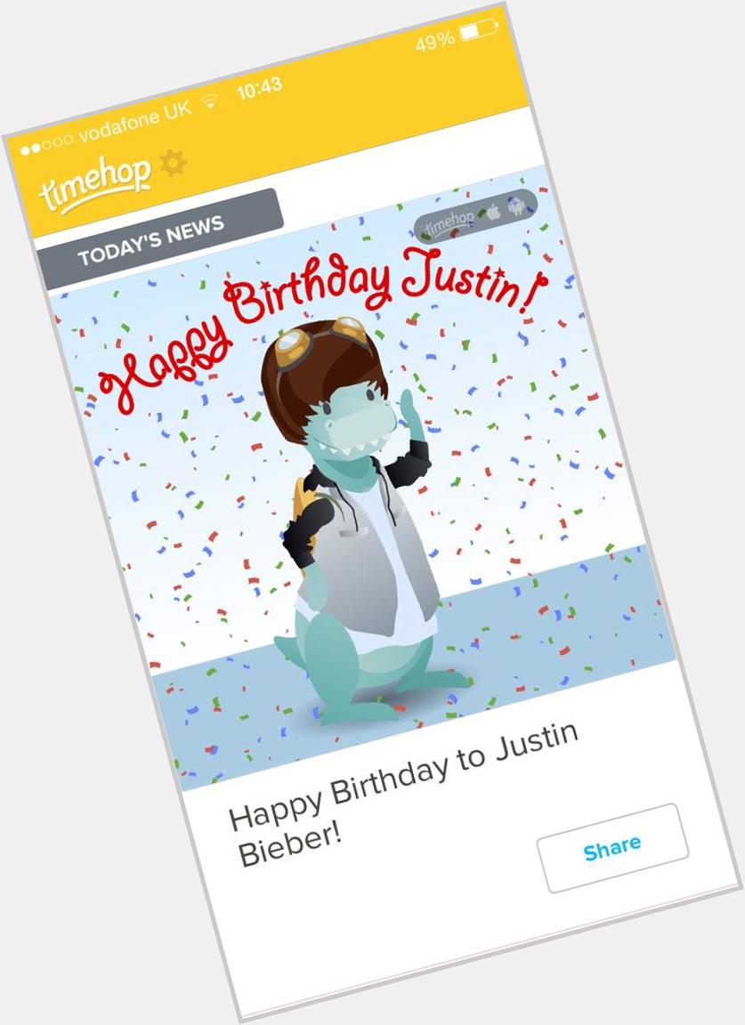 Timehop knows the score 
I\ve also messageed justin bieber happy birthday 5 years in a row 