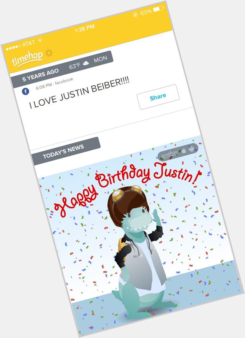 Lmao guess I really loved justin bieber , HAPPY BDAY BABE 
