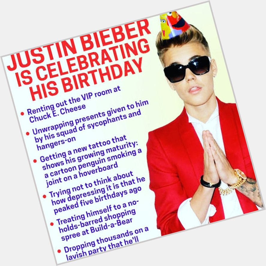 Happy Birthday to you Justin Bieber 