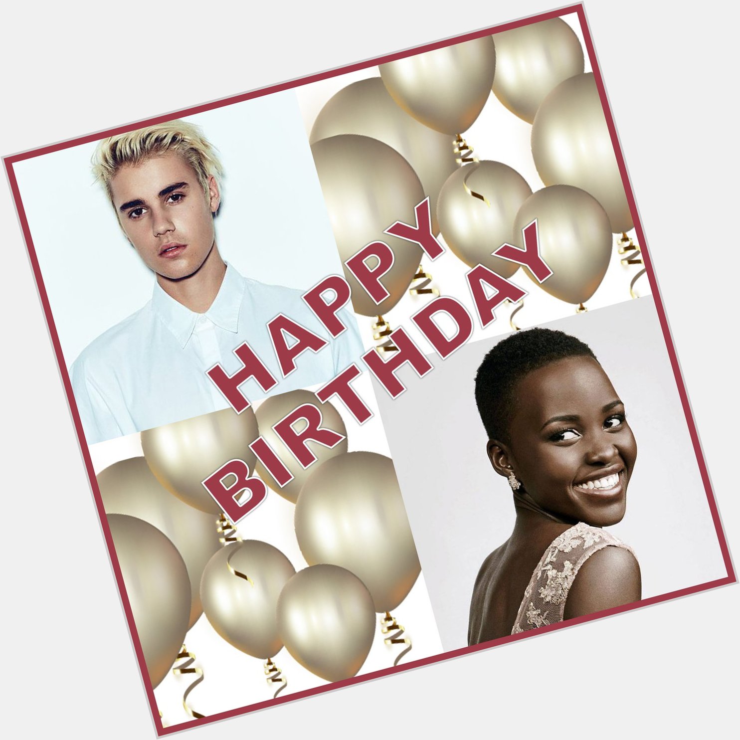 Happy birthday to these two talented stars, Lupita Nyong\o & Justin Bieber! 