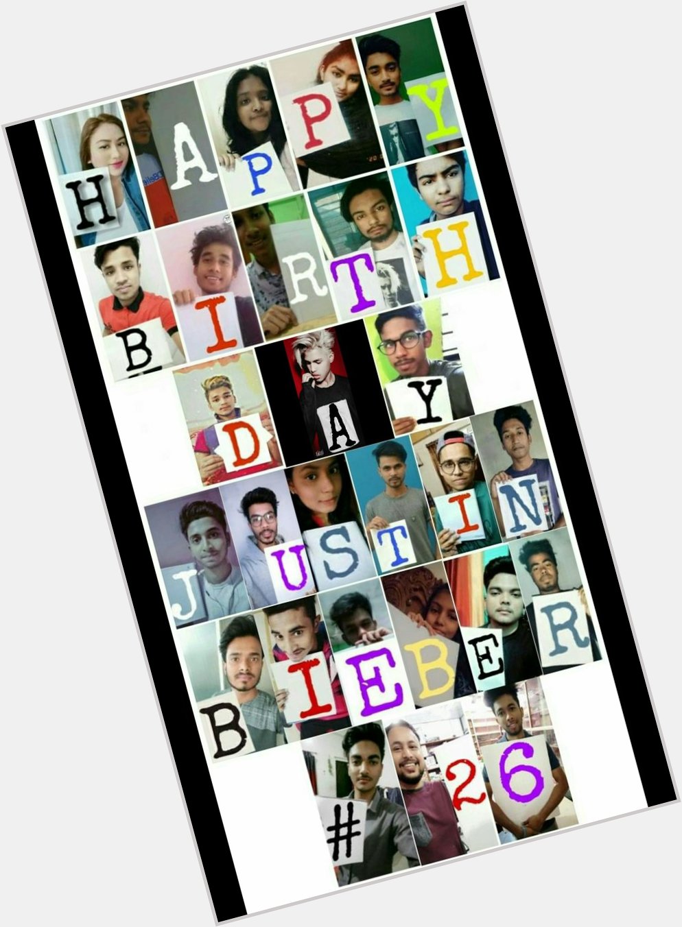 Happy Birthday from all of us # Justin Bieber (   *) 