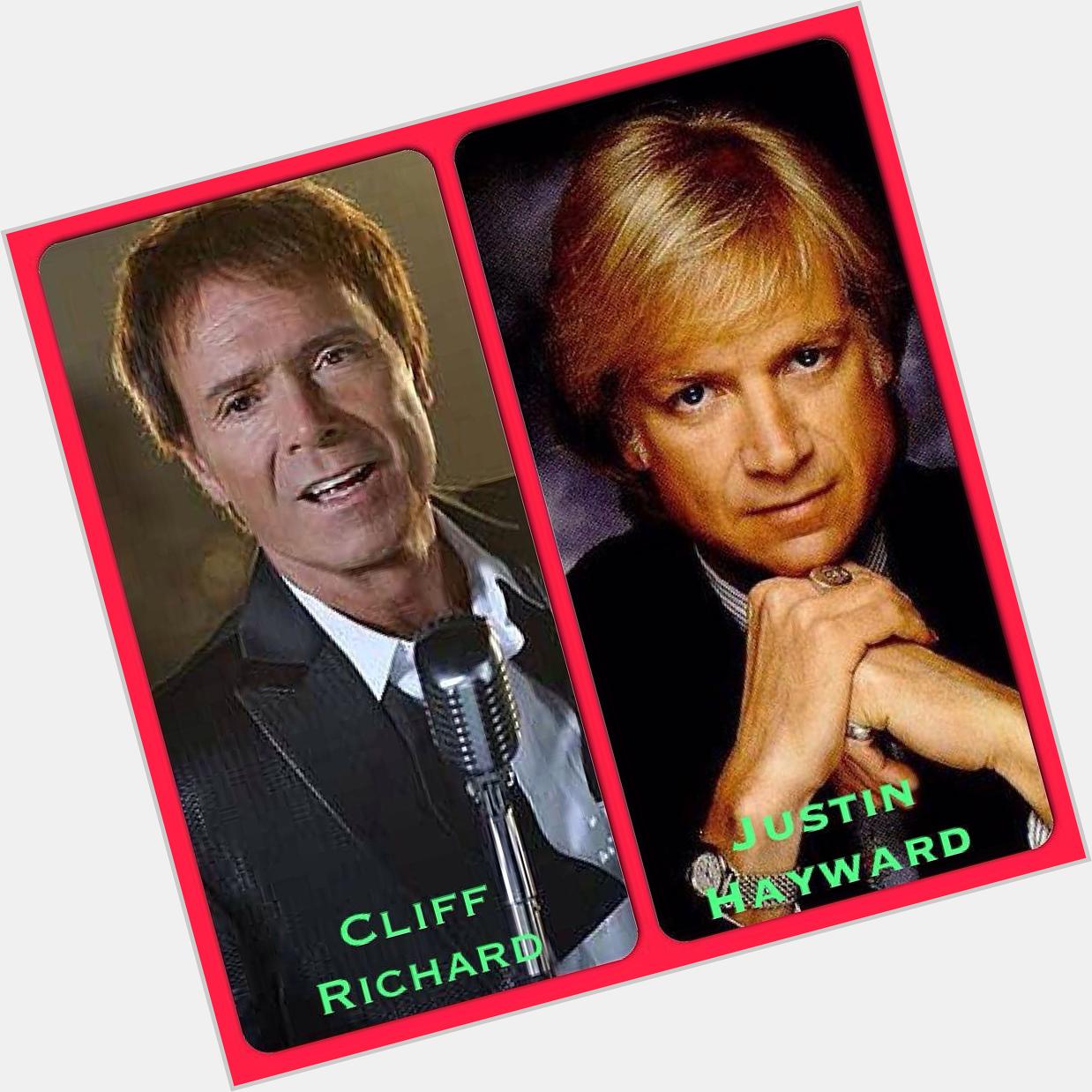 Cliff Richard and Justin Hayward Two British musician who share the same birthday. So happy 