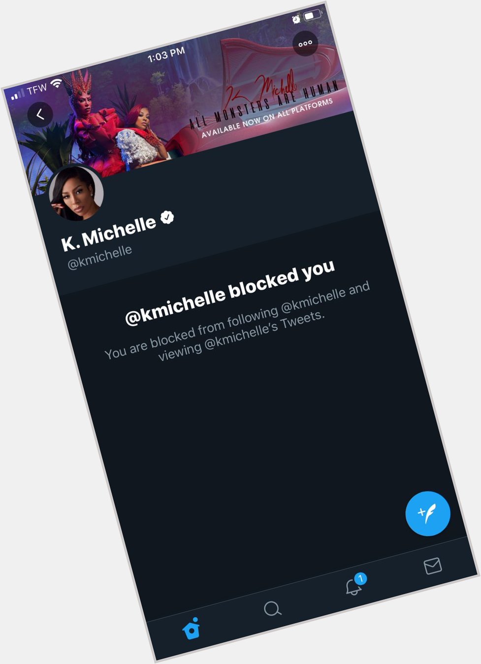 I tried to wish K Michelle a happy birthday and- 