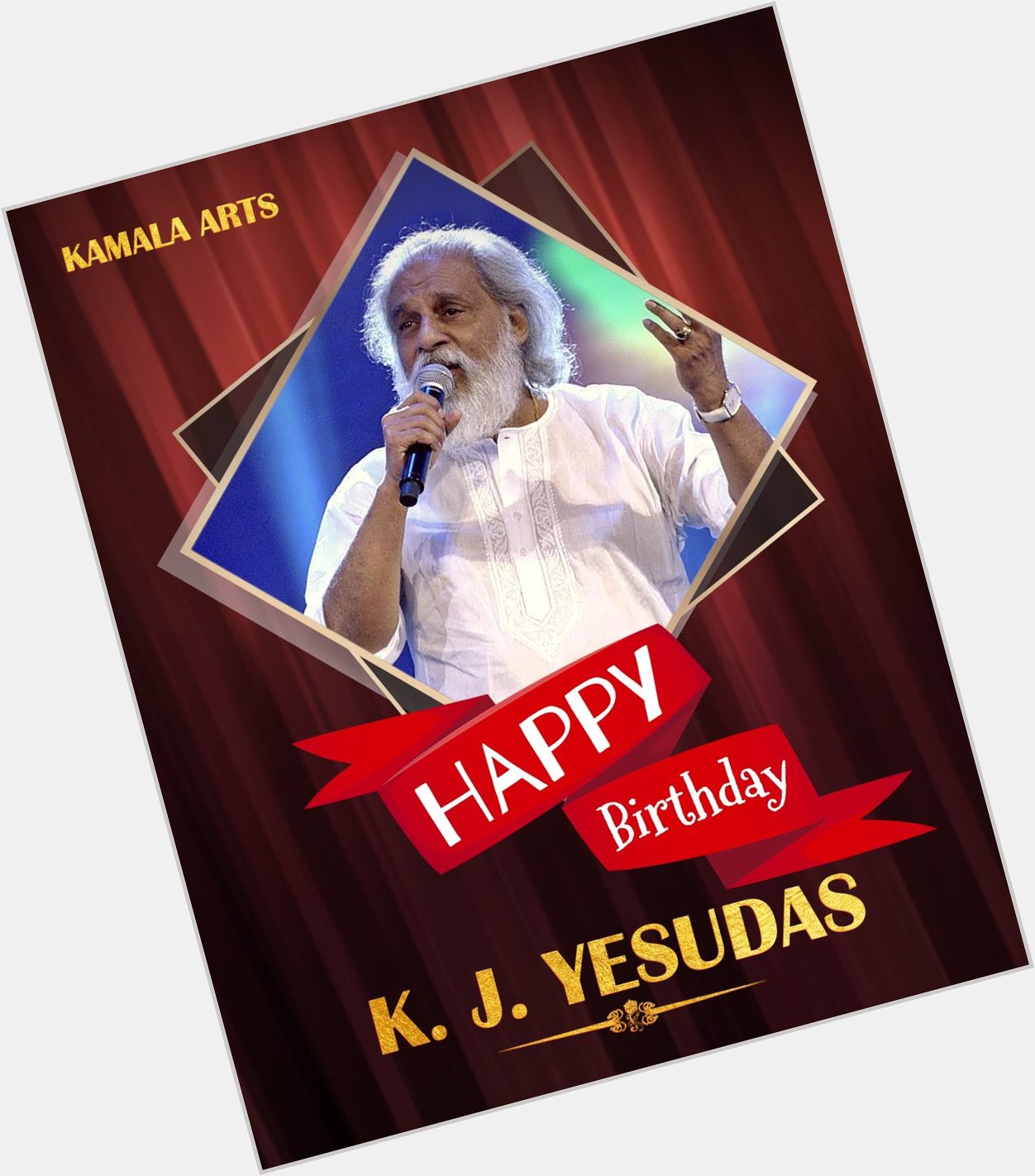 Happy birthday to K. J Yesudas sir 