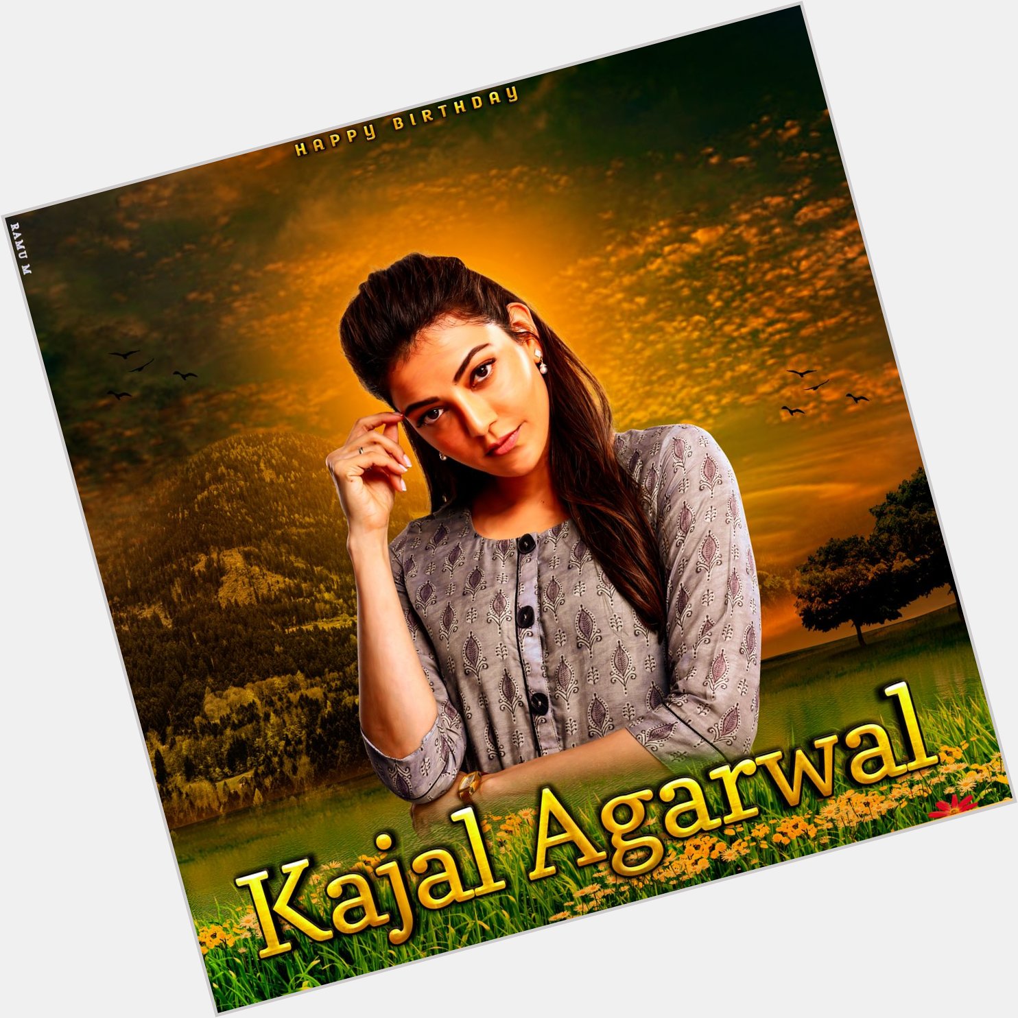 Happy birthday kajal agarwal  Design by : 
