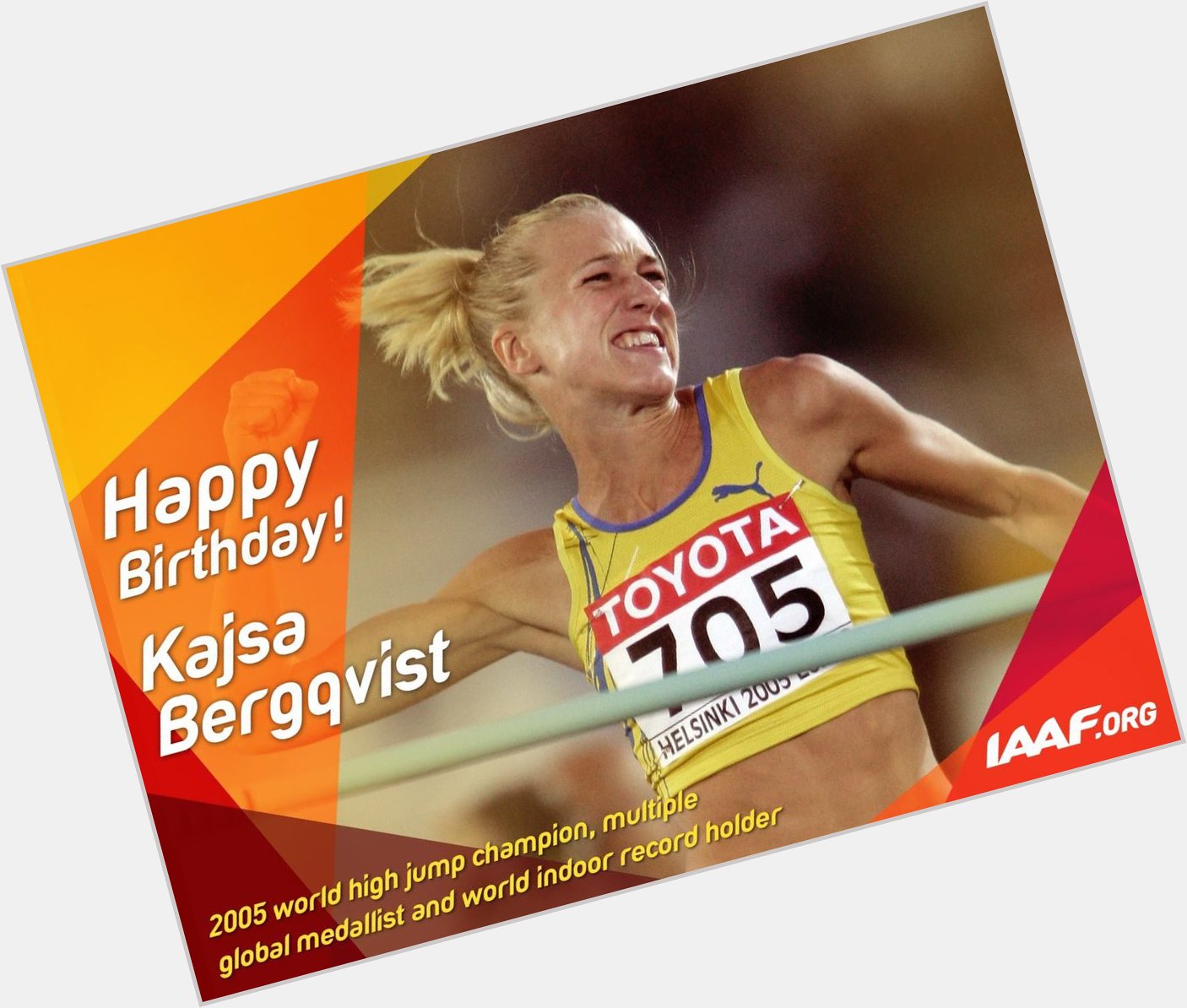 Happy birthday to the great Kajsa Bergqvist! 