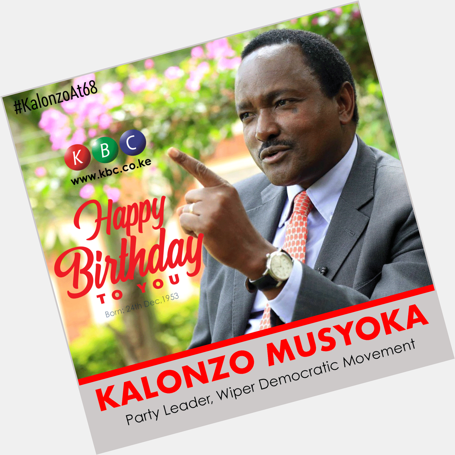 Help us wish the former Vice President Kalonzo Musyoka a happy 68th birthday. 