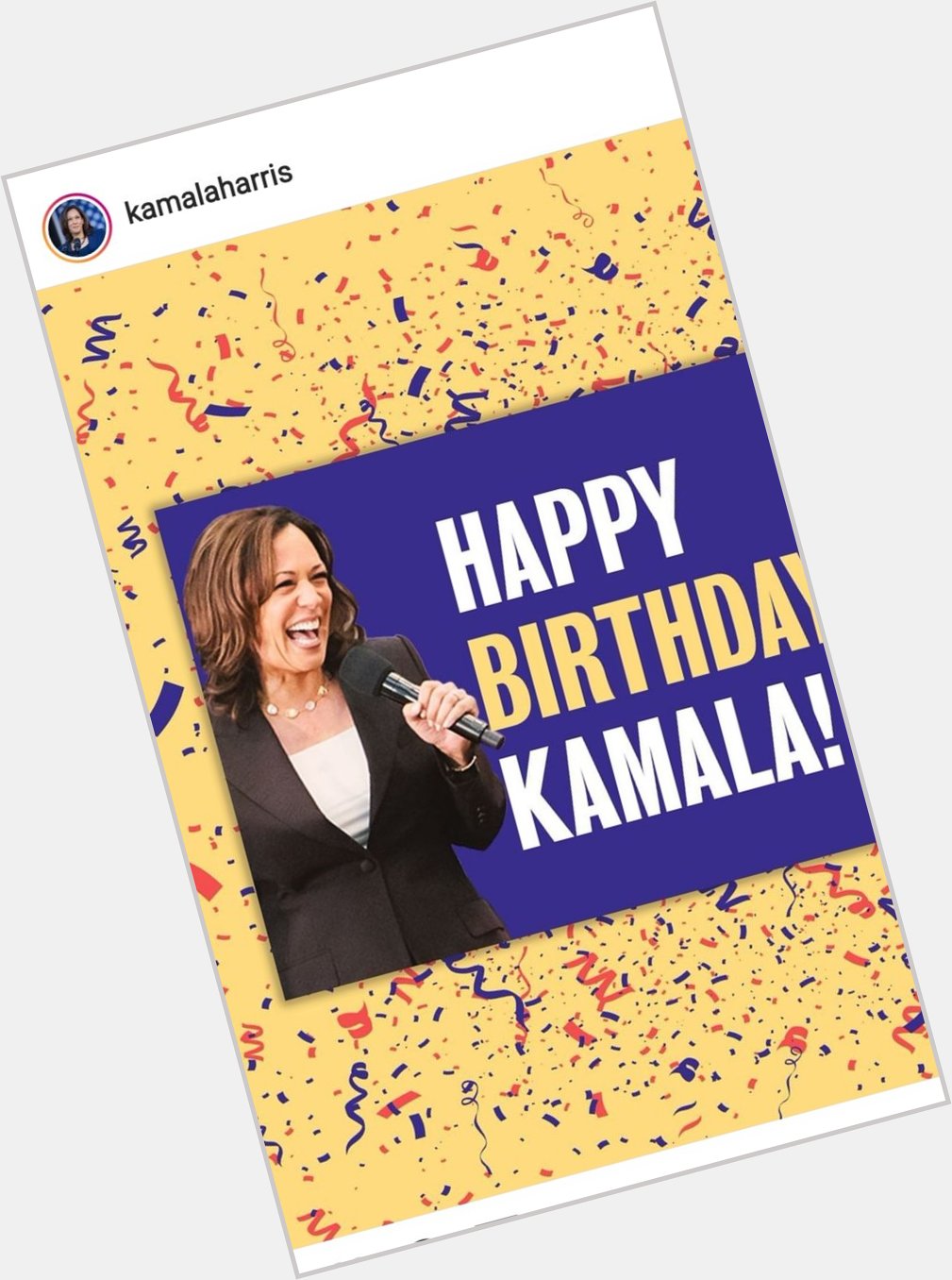 Happy birthday Senator Kamala Harris, Junior Senator of California of the US House of Senate. 
