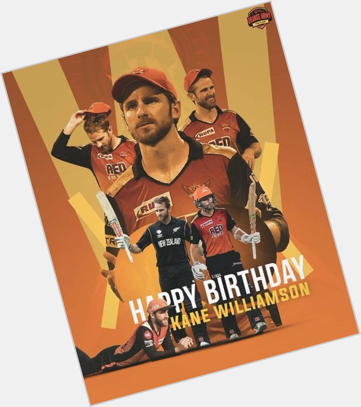 This one is for my fav cricketer. Happy Birthday Kane Williamson. 