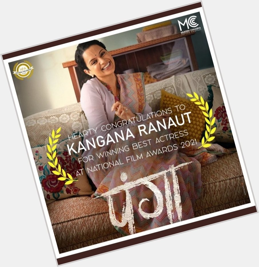 Happy birthday my best actress kangana ranaut congratulation madam for national film awards2021                