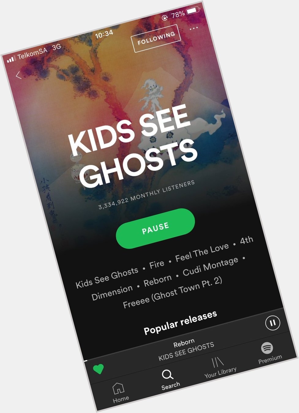 1 year ago today, Kanye & Kid Cudi released their album Kids see ghosts  Happy birthday Kanye West  