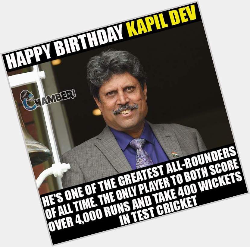 Wish you a very happy birthday 1983 world cup winning captain Kapil Dev 