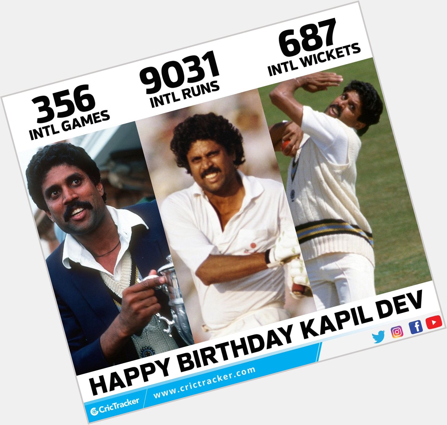 Wishing World Cup-winning captain Kapil Dev a very happy birthday.     