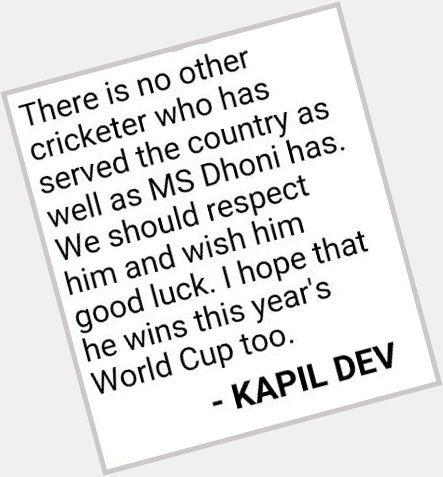 Happy Birthday Kapil Dev   Thank you for inspiring billions of people!  