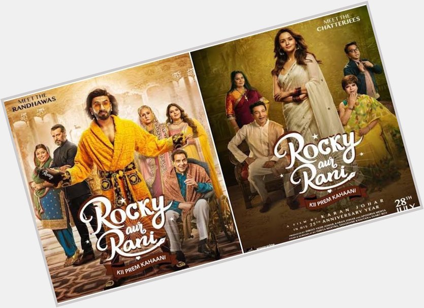 Happy birthday to Karan Johar , And this poster of Rocky aur Rani Ki Prem kahani looks amazing 