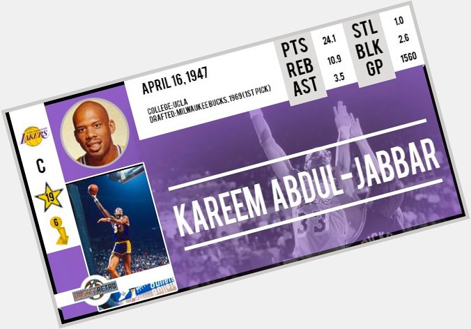 Happy Birthday Kareem Abdul-Jabbar    