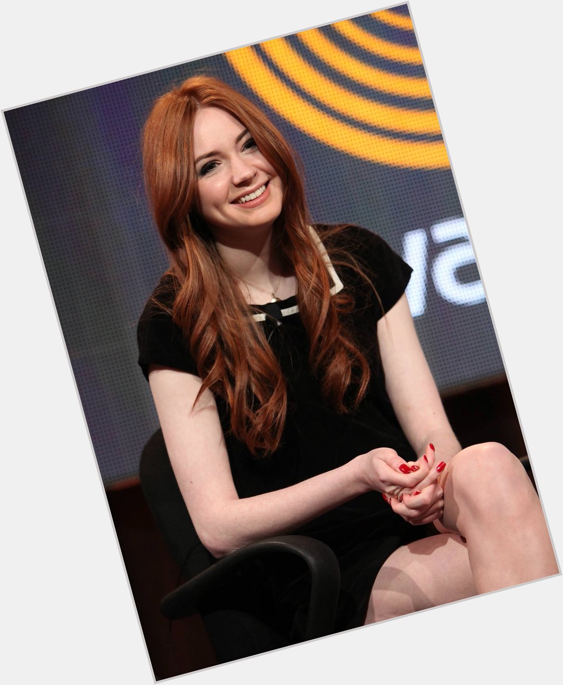 Happy 32nd birthday to the very leggy and radiant redhead and fellow Scot Karen Gillan. 