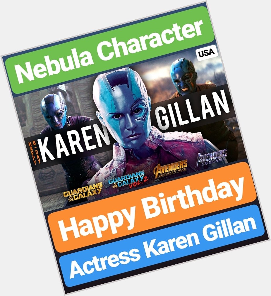 Happy Birthday 
NEBULA Actress karen Gillan (NEBULA) 