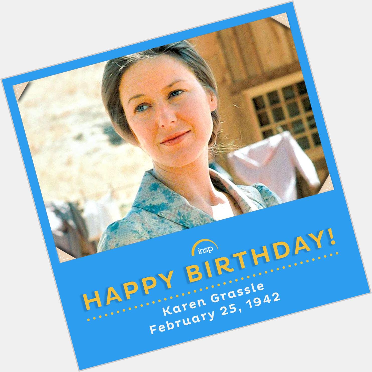Happy birthday, Karen Grassle! to send your bday wishes to Mrs. Ingalls! 