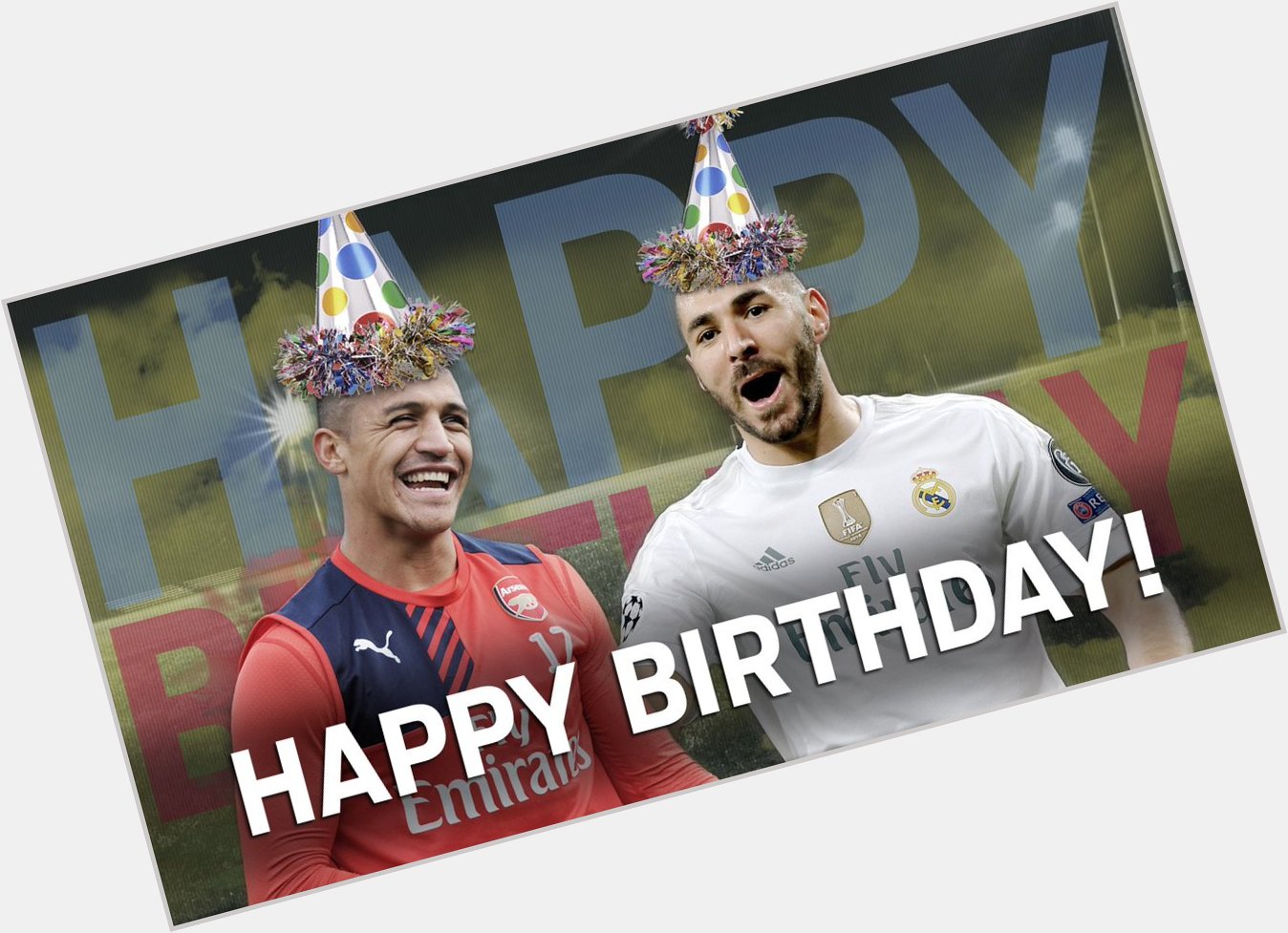 Happy birthday to Arsenal\s Alexis Sánchez (27) and Real Madrid\s Karim Benzema (28)! 