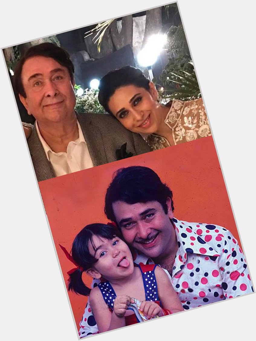 A Very Happy Birthday to Karisma Kapoor...With dad Randhir Kapoor : now and then! 