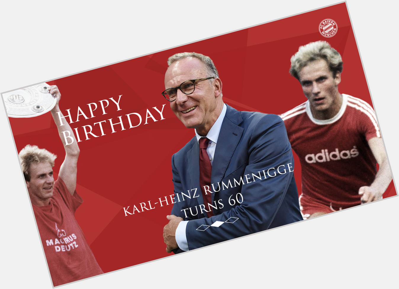 A very happy 60th birthday to our club chairman, Karl-Heinz Rummenigge! 