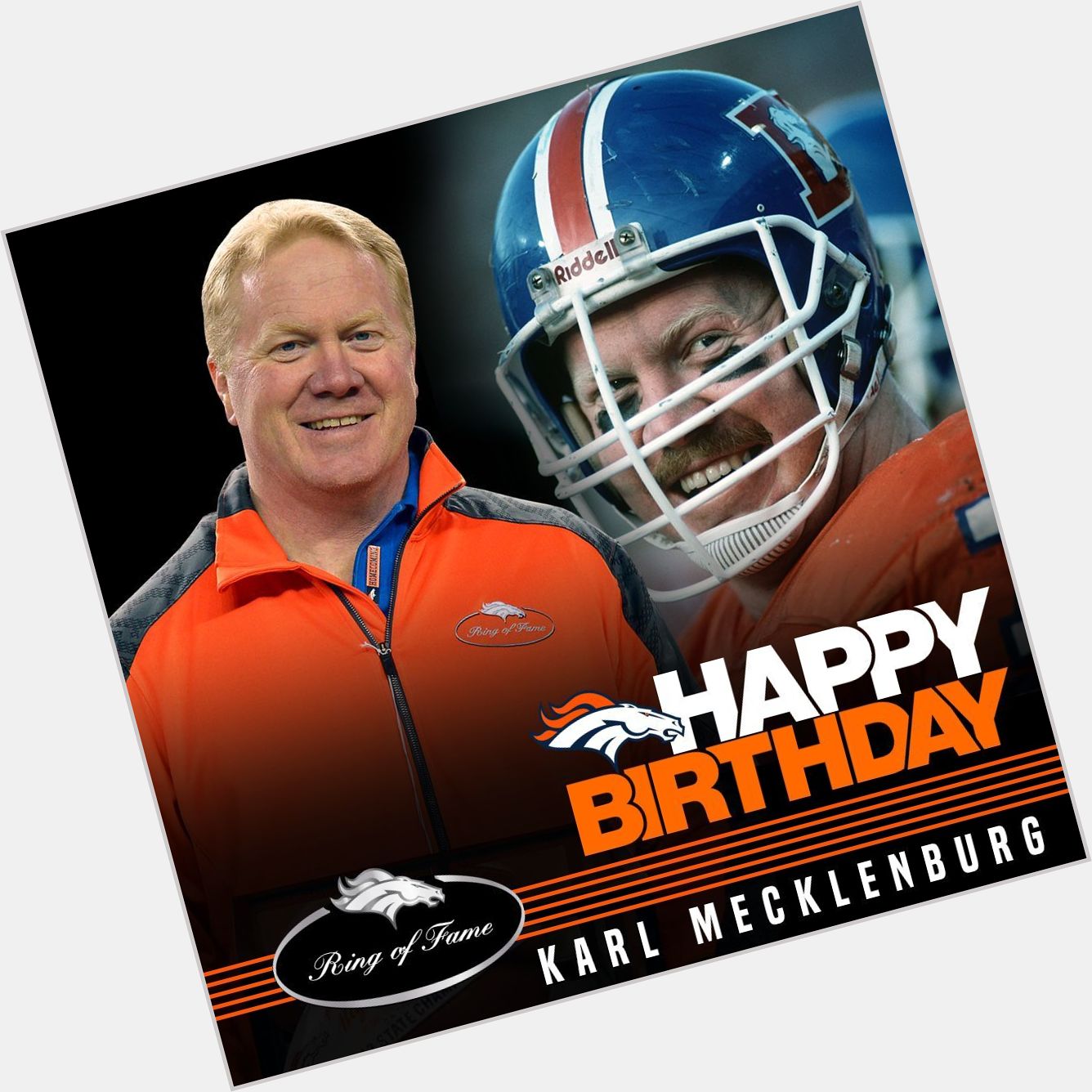 Happy birthday to LB Karl Mecklenburg!

to join us in wishing him a good one. 