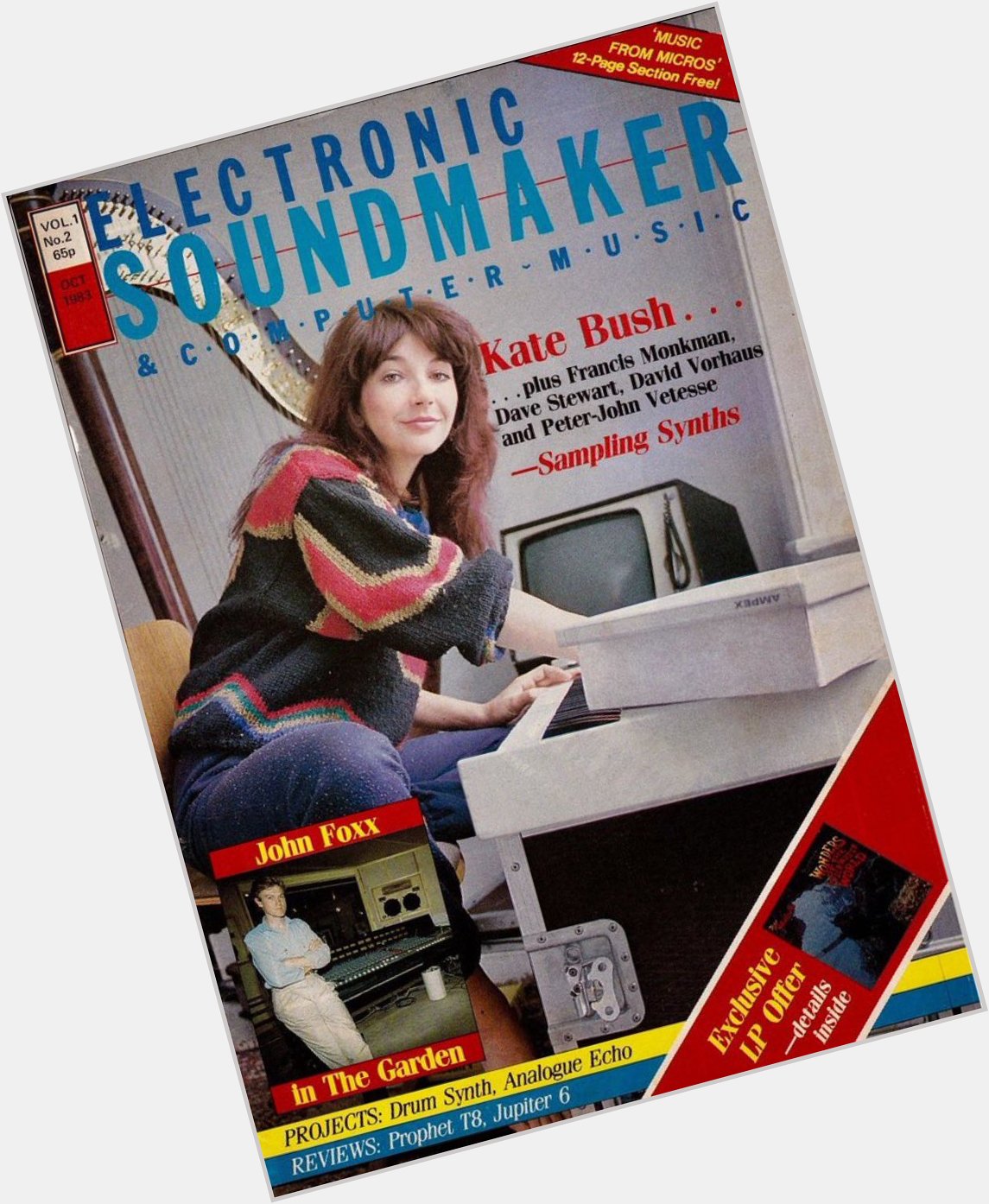 Kate Bush and her Fairlight CMI (1983). By the way, happy 63rd Birthday to Kate today 