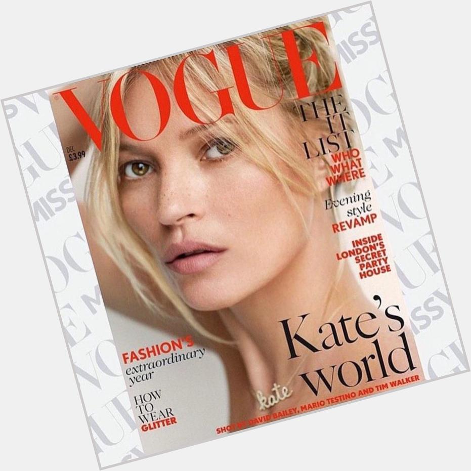 Happy Birthday Kate Moss! cover, December 2014 shot by Mario Testino  