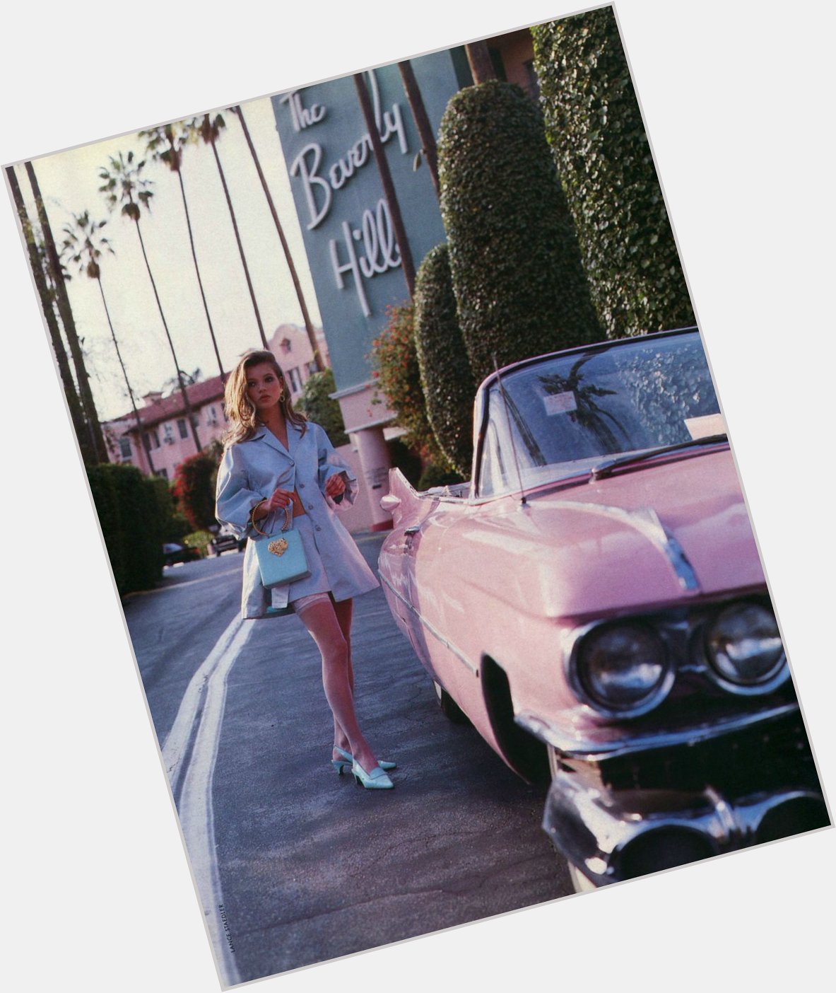 Happy 41st Birthday to English model, Kate Moss. She\s pictured here in LA, 1992 | Photo by Lance Staedler 