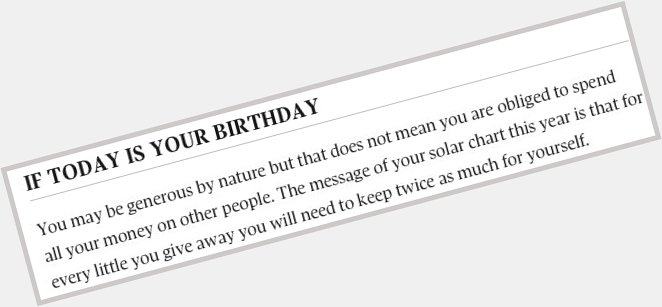  Happy Birthday, Premier Kathleen Wynne All the best to you. Your G&M horoscope: 