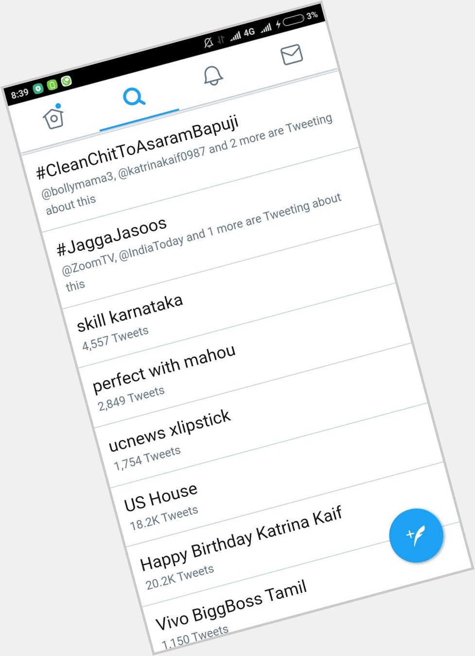  and Happy Birthday Katrina Kaif are trending at 5th and 10th positions respectively 
