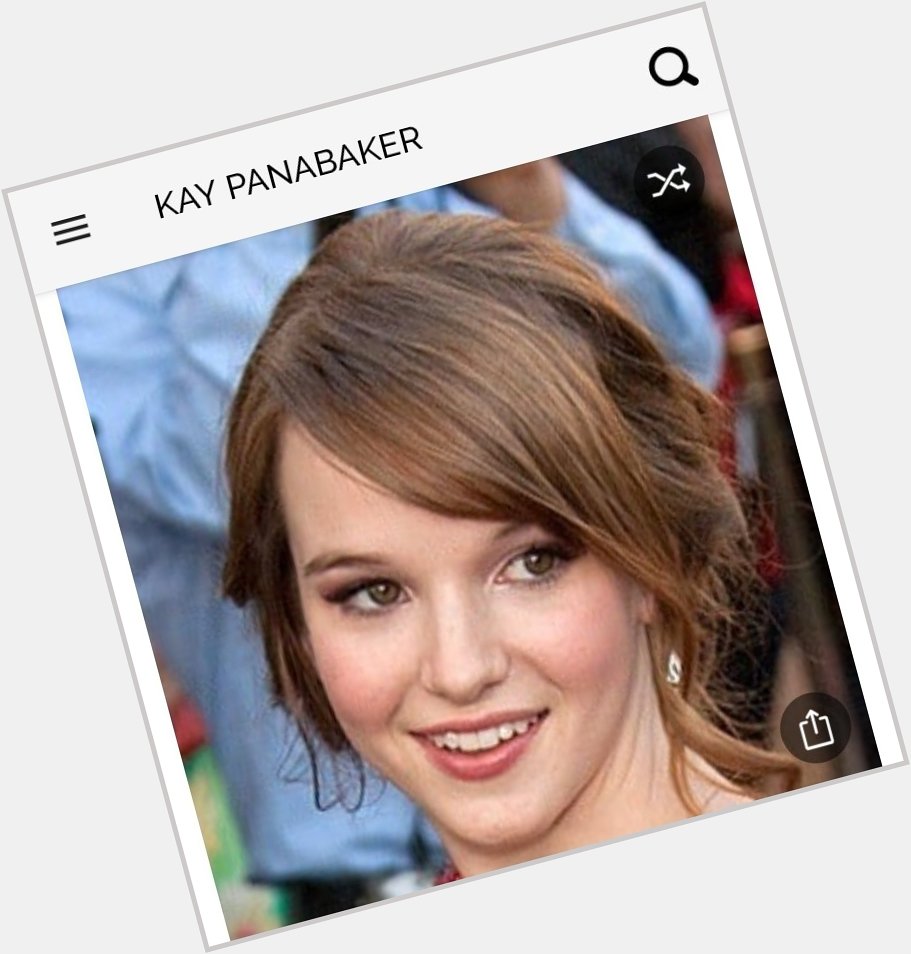 Happy birthday to this great actress.  Happy birthday to Kay Panabaker 