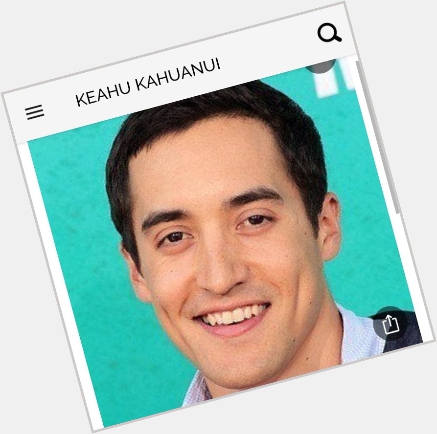 Happy birthday to this great actor.  Happy birthday to Keahu Kahuanui 