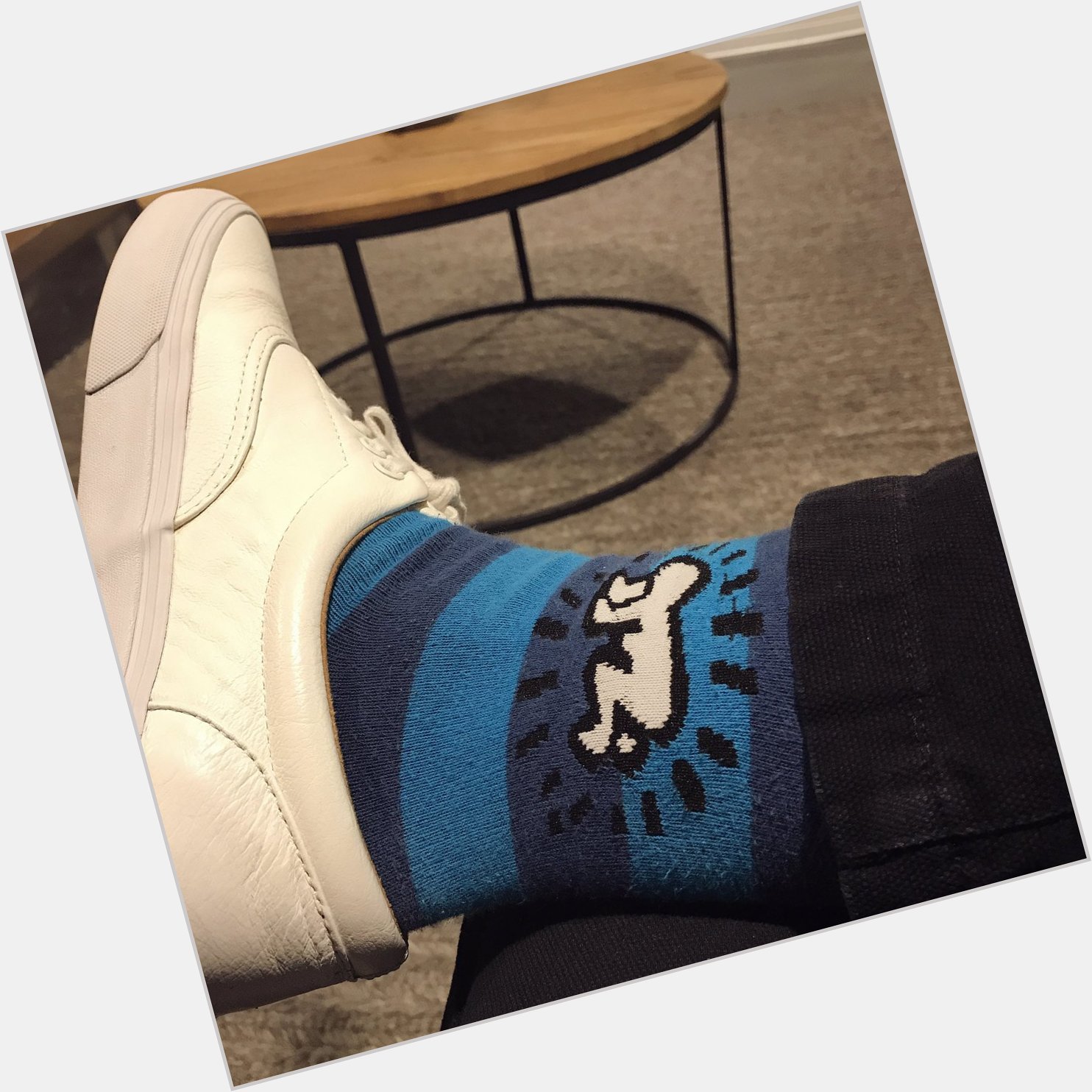Happy 59th birthday, Keith Haring! Got my \"Radiant Baby\" socks on in honor of you today   