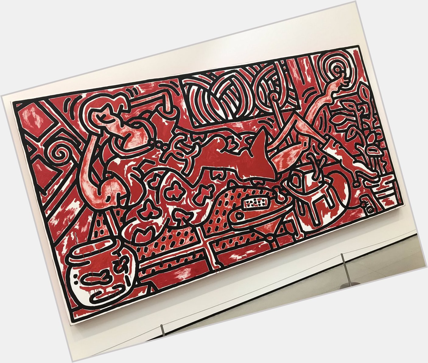 Happy Birthday to Keith Haring! I got the chance to see this piece Red Room last week at    