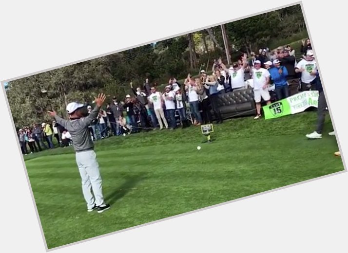 WATCH the crowd belt out to as he tees off  