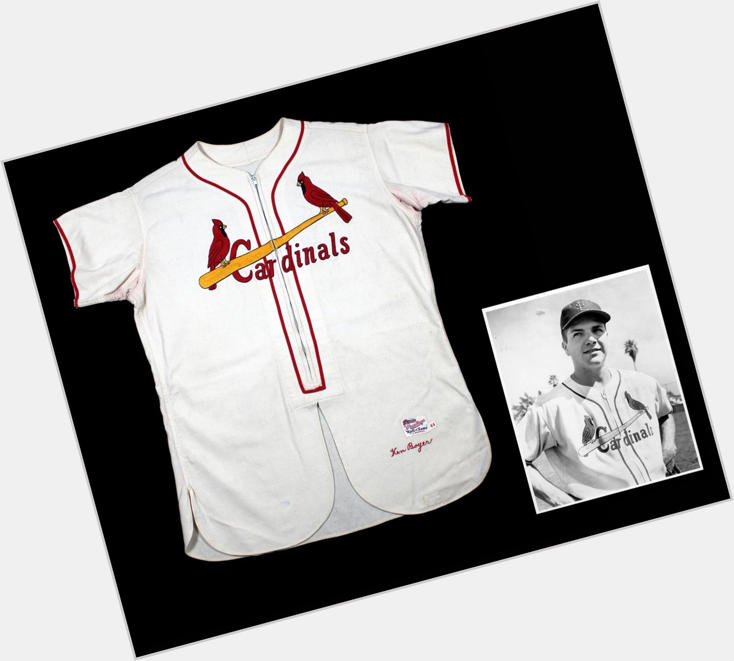 Happy Birthday to HOFer Ken Boyer, who would have been 84 today. His 1955 jersey is on display in the 